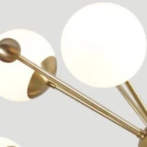 Inserzione personalizzata: 2 globi in vetro opalino bianco