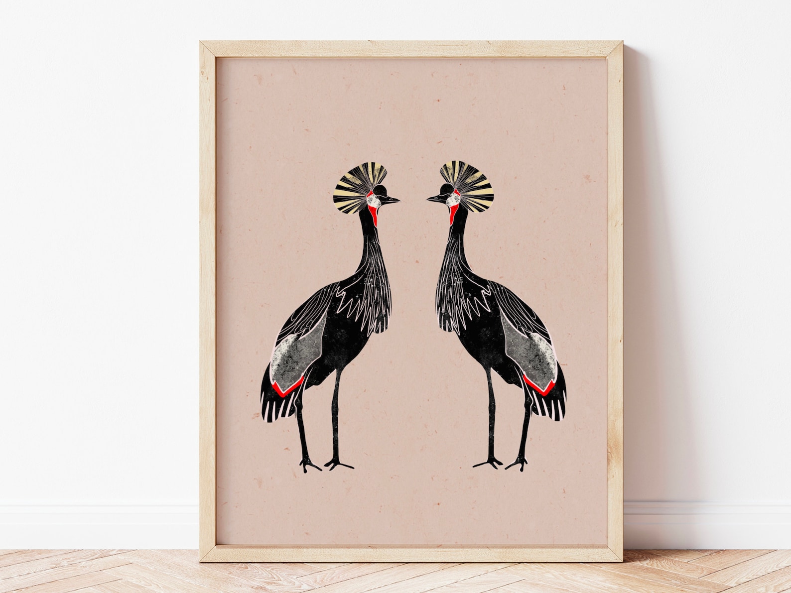 Mid Century Modern Wall Art Print Bird Artwork Minimal Etsy