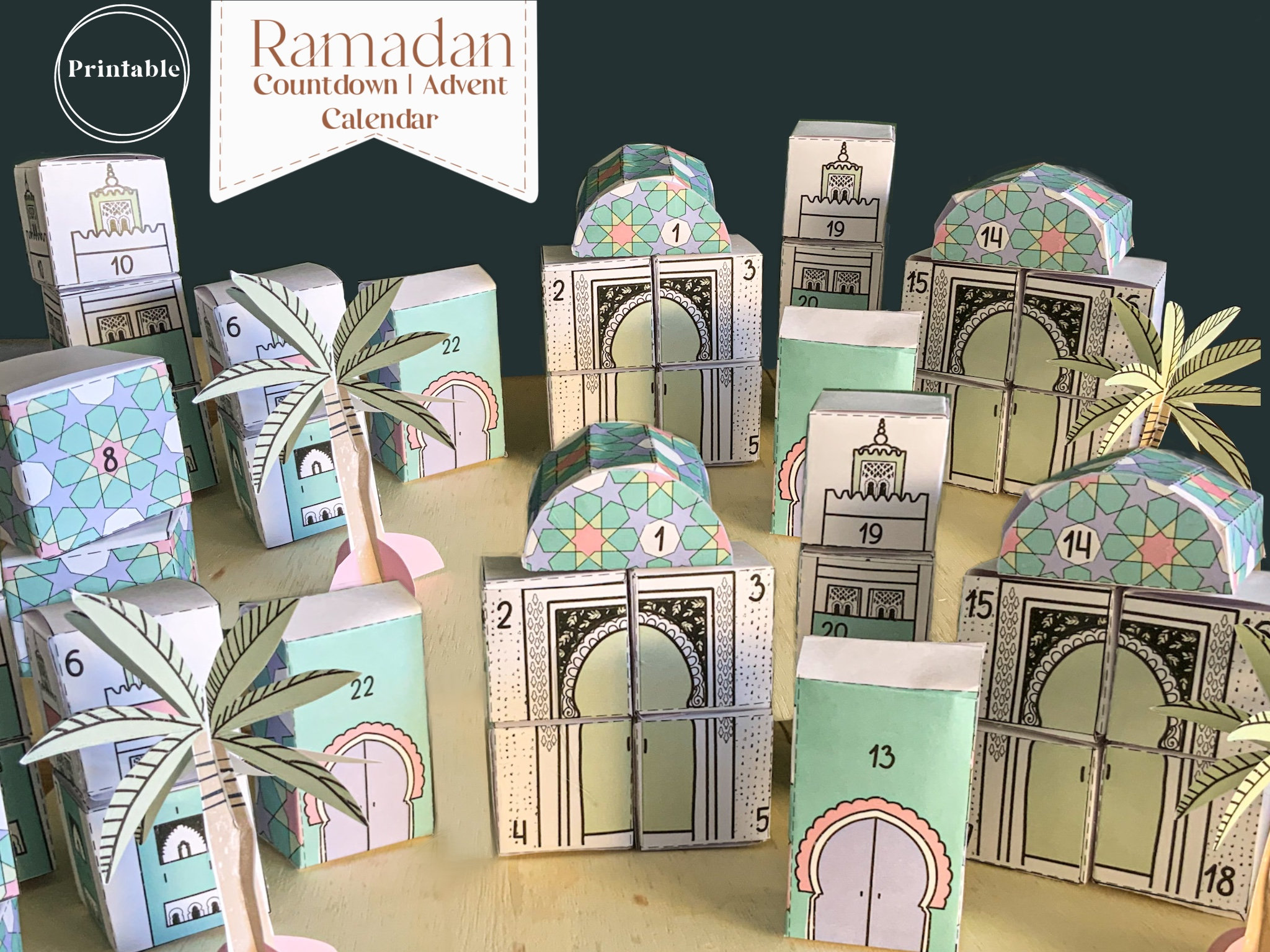 Countdown Ramadan Advent Calendar, Wall Hanging Ramadan Home Decoratio –  colorsoframadan