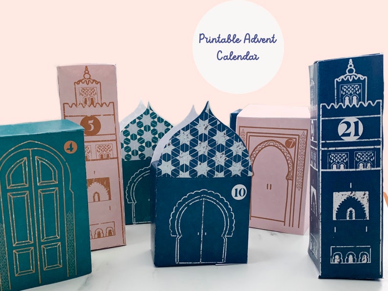 Boho Printable Advent Calendar 31 Days Advent Calendar - Etsy Finland