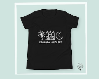 Ramadan Mubarak T Shirt for Kids / Children | Ramadan pajamas | Eid shirt | Ramadan decor | Matching family | islamic shirt | Baby gift