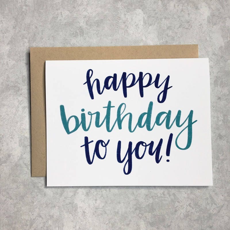 Birthday Card - Happy Birthday to You! - Etsy