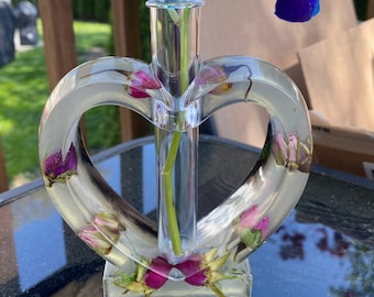 Einzigartige Herz Blumenvase, Frühlings Dekor, einzelne Blumenvase, natürliche Wohnkultur, minimalistischen Stil, Valentinstag Geschenk