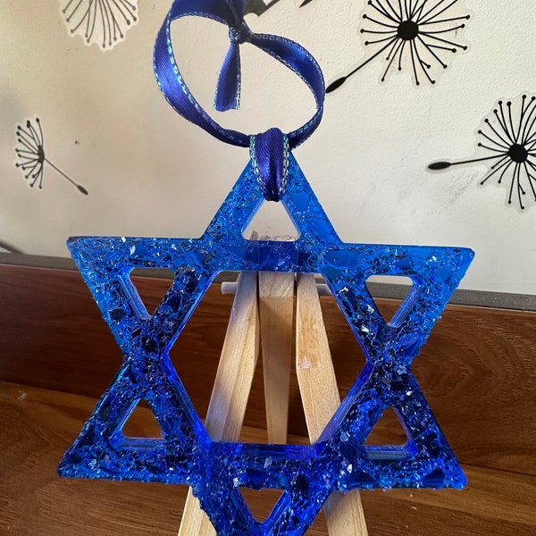 Star of David Ornament, Handmade ornament, Hanukkah Ornaments, Family gift