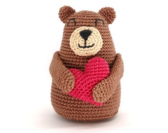 BEAR with Heart Crochet Pattern