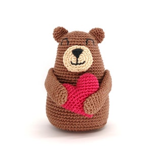 BEAR with Heart Crochet Pattern