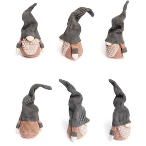 Set of 3 Sizes Christmas GNOMES Crochet Patterns / Scandinavian Gnomes image 5