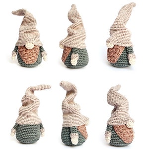 Set of 3 Sizes Christmas GNOMES Crochet Patterns / Scandinavian Gnomes image 3