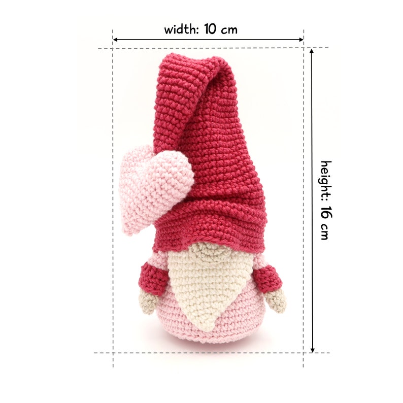 Valentine Gnome crochet pattern image 4
