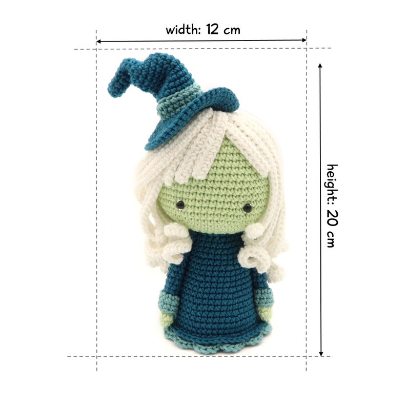 Green Halloween WITCH Crochet Pattern image 3