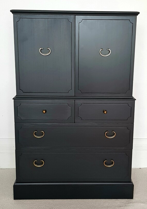 Sold Sold Vintage Painted G Plan Linen Press Chest Of Etsy