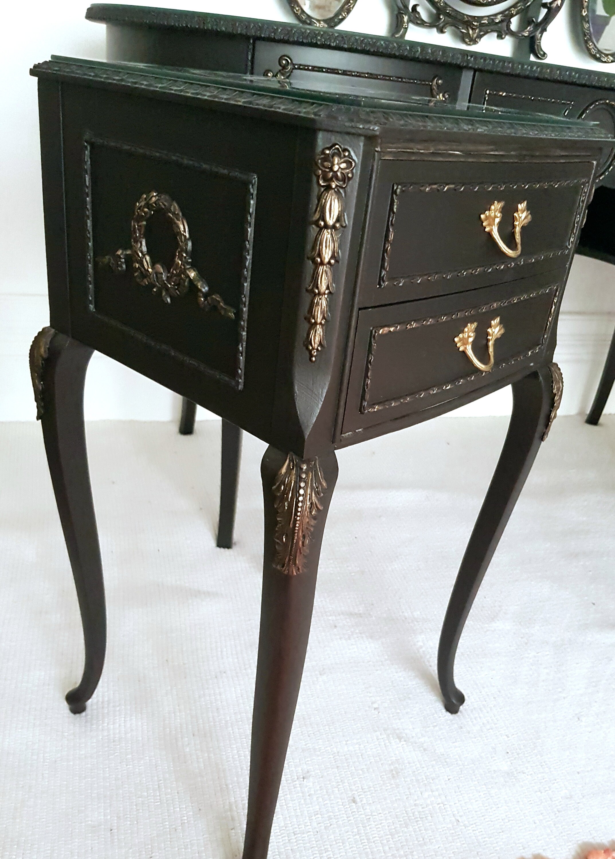 SOLD SOLD Vintage French Louis bedroom set mirrored dressing Etsy