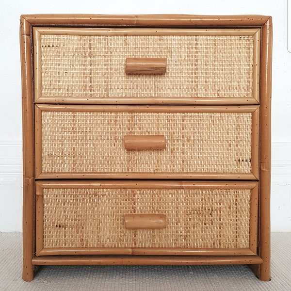 Bamboo Bedside Table Etsy UK