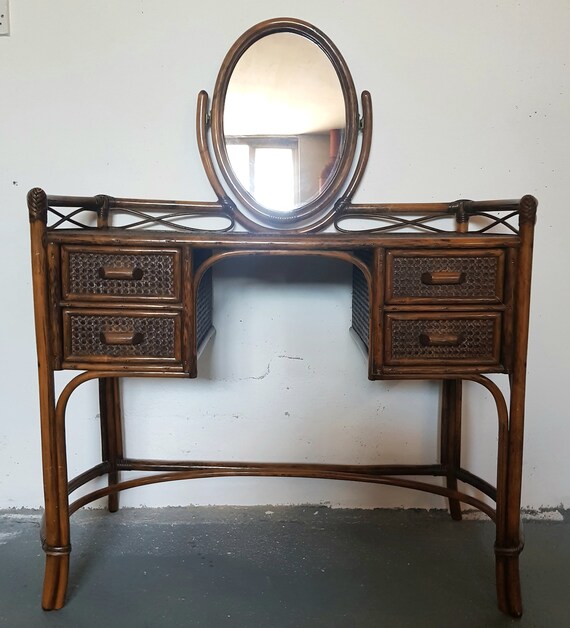Bamboo 2024 table mirror