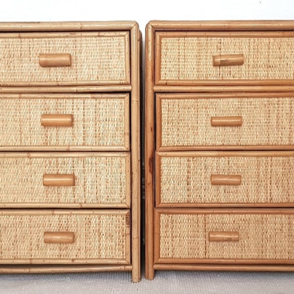 Rattan Chest of Drawers Etsy UK