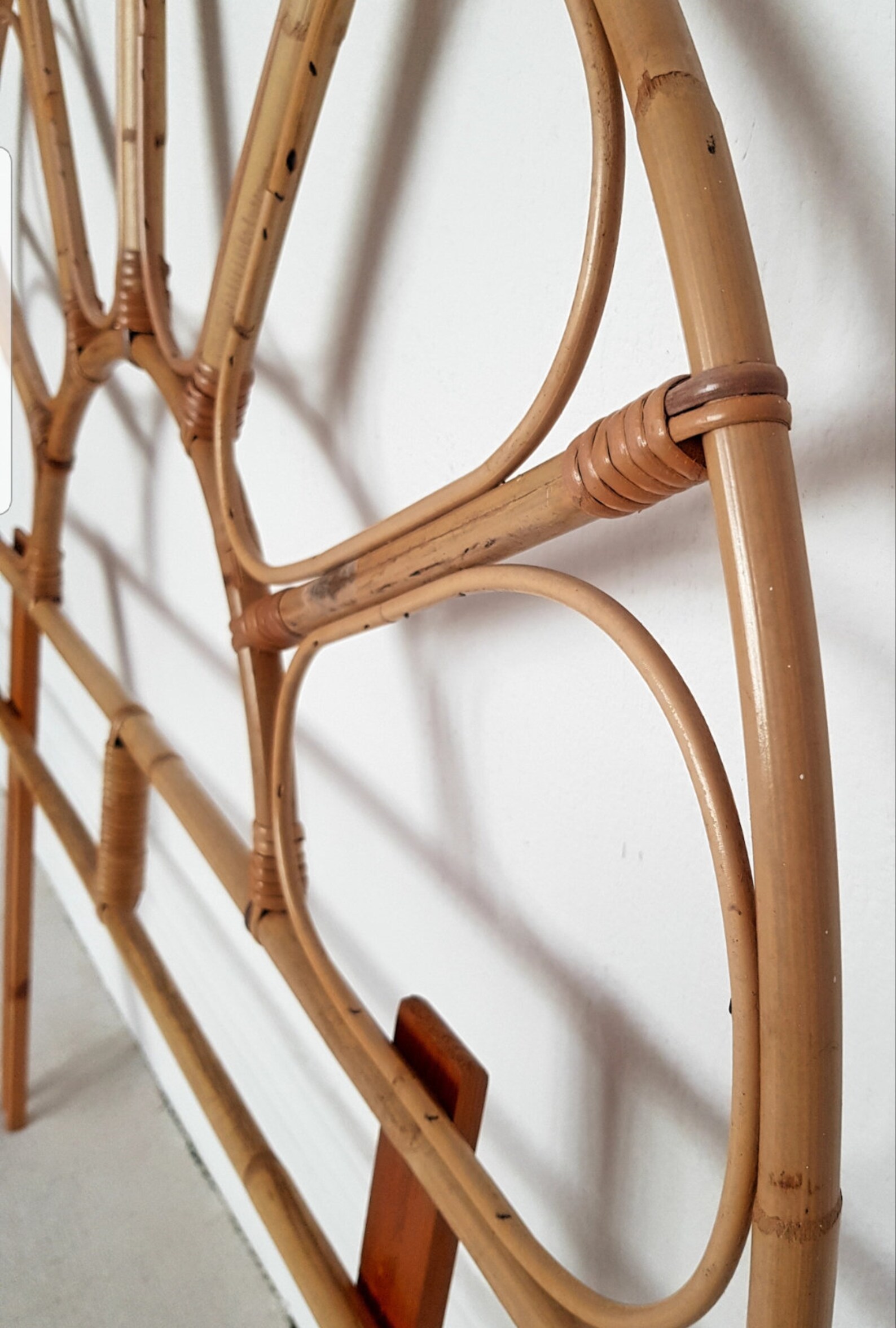 Midcentury bamboo headboard vintage rattan headboard single Etsy