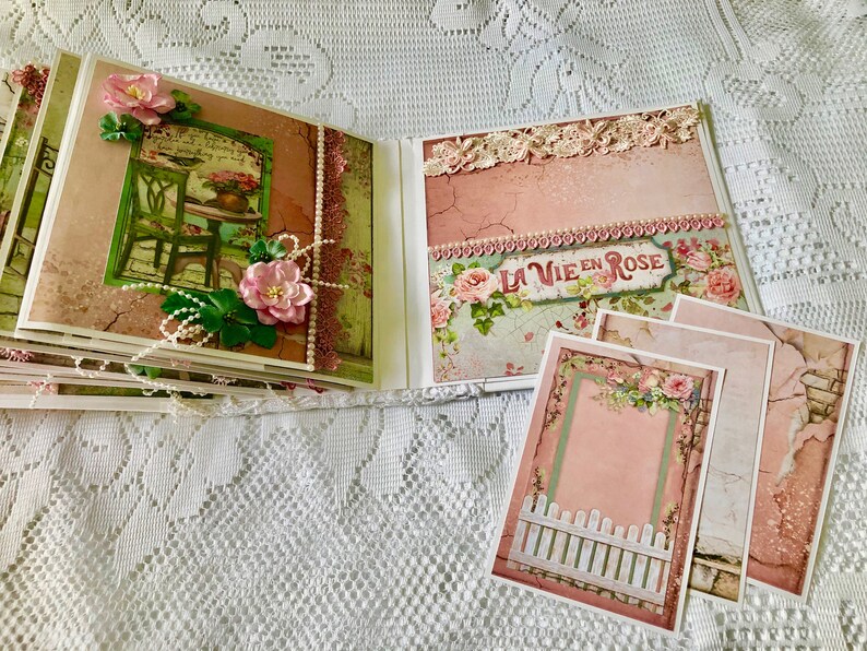 Mini Album Handmade Victorian Scrapbook Album Heirloom Gift Etsy
