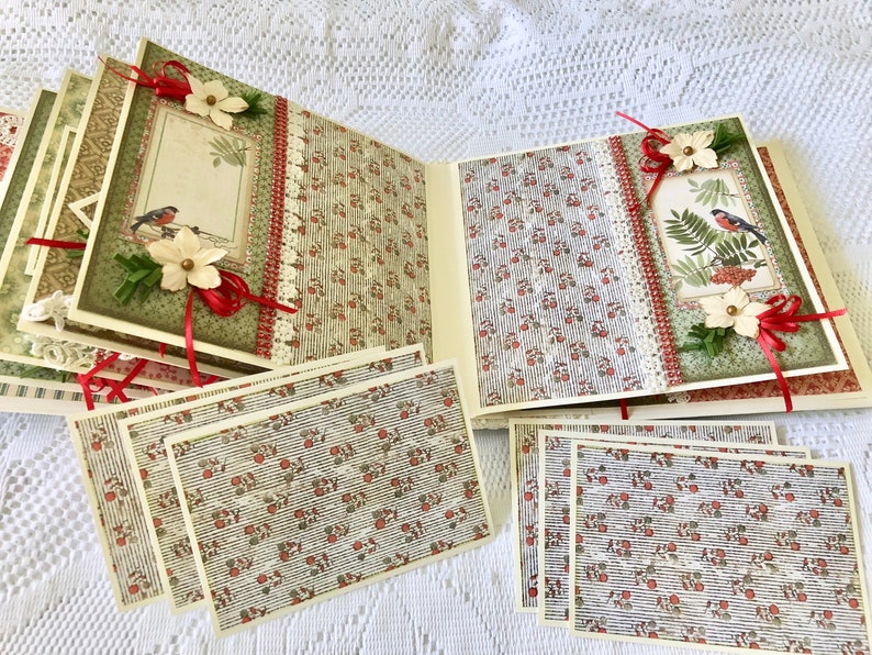 Christmas mini album handmade, Christmas photo album, hostess gift, Christmas gifts for mom, Christmas scrapbook album, holiday memory book image 9