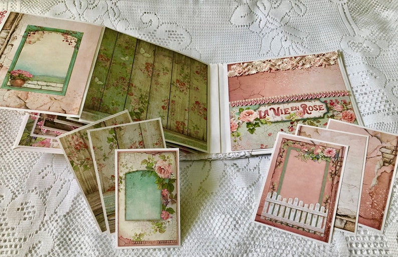 Mini Album Handmade Victorian Scrapbook Album Heirloom Gift Etsy