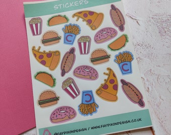 Fast Food Stickers Glossy and Matte