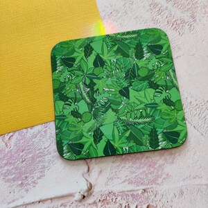 Nature Inspired Leaves and Greenery Drinks Coaster