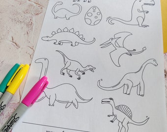 DOWNLOAD & PRINT Dinosaur Colouring Sheet, A4 Printable