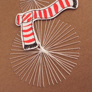 Handmade Threaded Snowman Christmas Card image 4