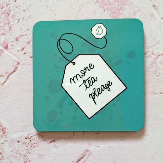 More Tea Please Green Cork Coaster for the home