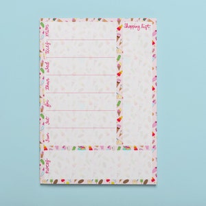 DOWNLOAD & PRINT Ice-cream print food planning printable with to-do list add-on