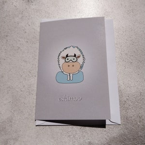 Eskimoo A6 Kuh gedruckt Karte illustriert Puntastic Bauernhof Tiere Grußkarten