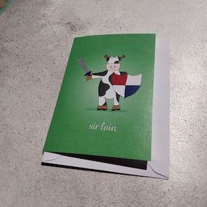 Sir Lende A6 Kuh gedruckte Karte, lustige Puntastic Tier-Karten