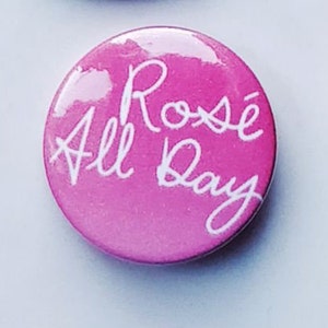 Rose All Day Hen Party Mirrors and Badges, Custom bachelorette badge for the bride, alchol themed badge