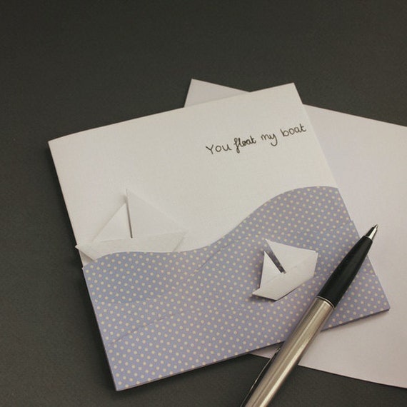 You float my boat custom valentines Greeting Card