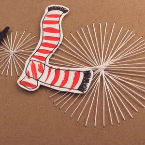 Handmade Threaded Snowman Christmas Card image 3