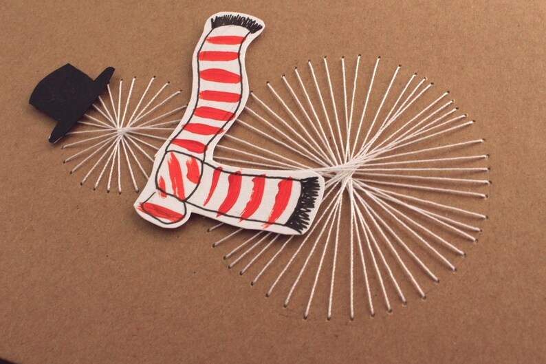 Handmade Threaded Snowman Christmas Card image 3