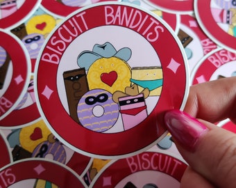Biscuit Bandit 7cm Vinyl Sticker