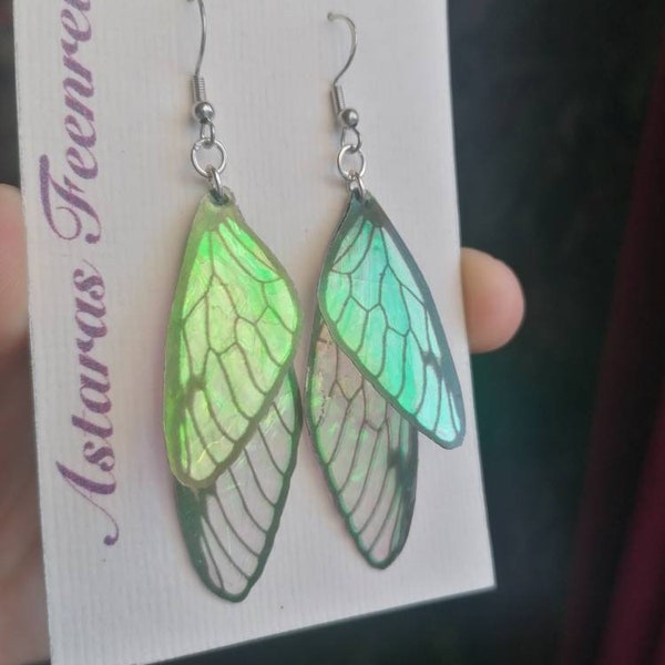 Fairy Wing Earrings Feen Flügel Ohrringe Fantasy Nature