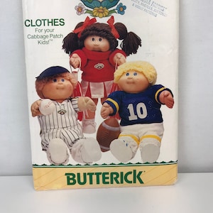 Vintage Butterick Cabbage Patch Kids Doll Clothing Sewing Pattern 340 Sports doll outfits - Cut & Complete