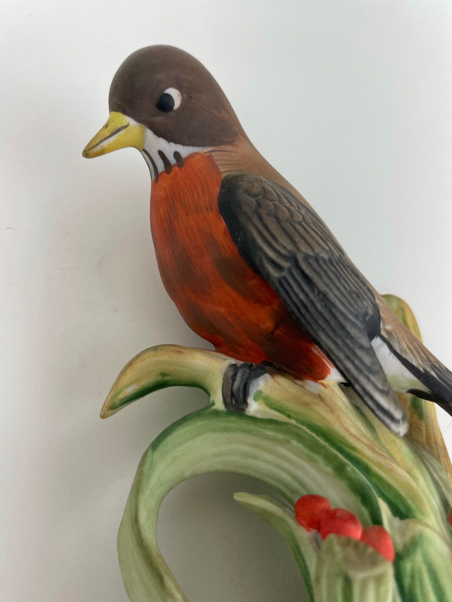 Vintage Lefton Red Robin Bird Figurine Figure Porcelain Hand Etsy