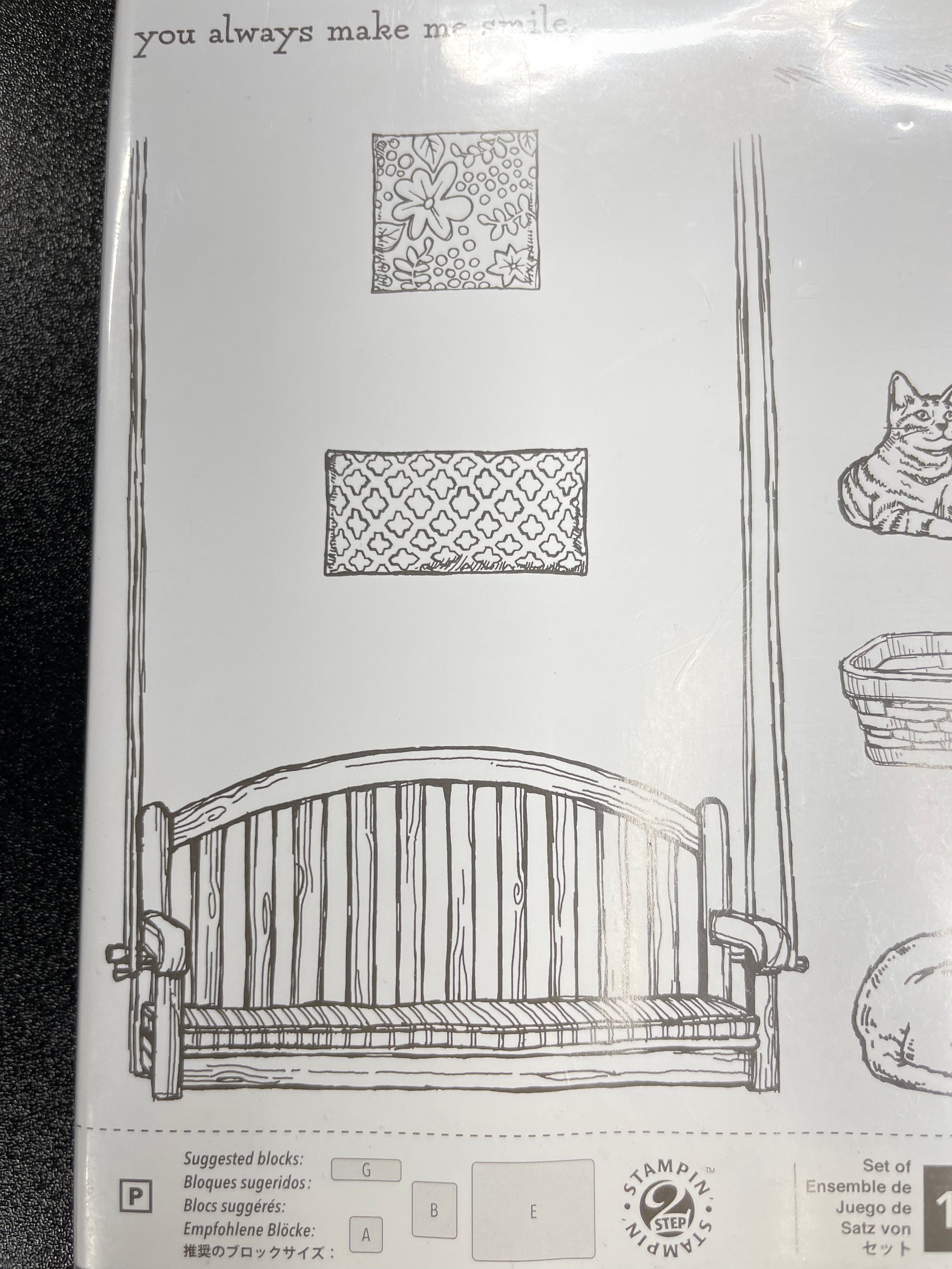 Stampin up Photopolymer Sitting Here Unmounted Stamp Set Thank You Dog ...