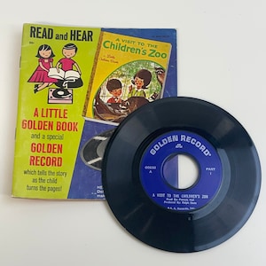 Little Golden Book A Visit to the Children&#39;s Zoo Read & Hear 45 Record 1963