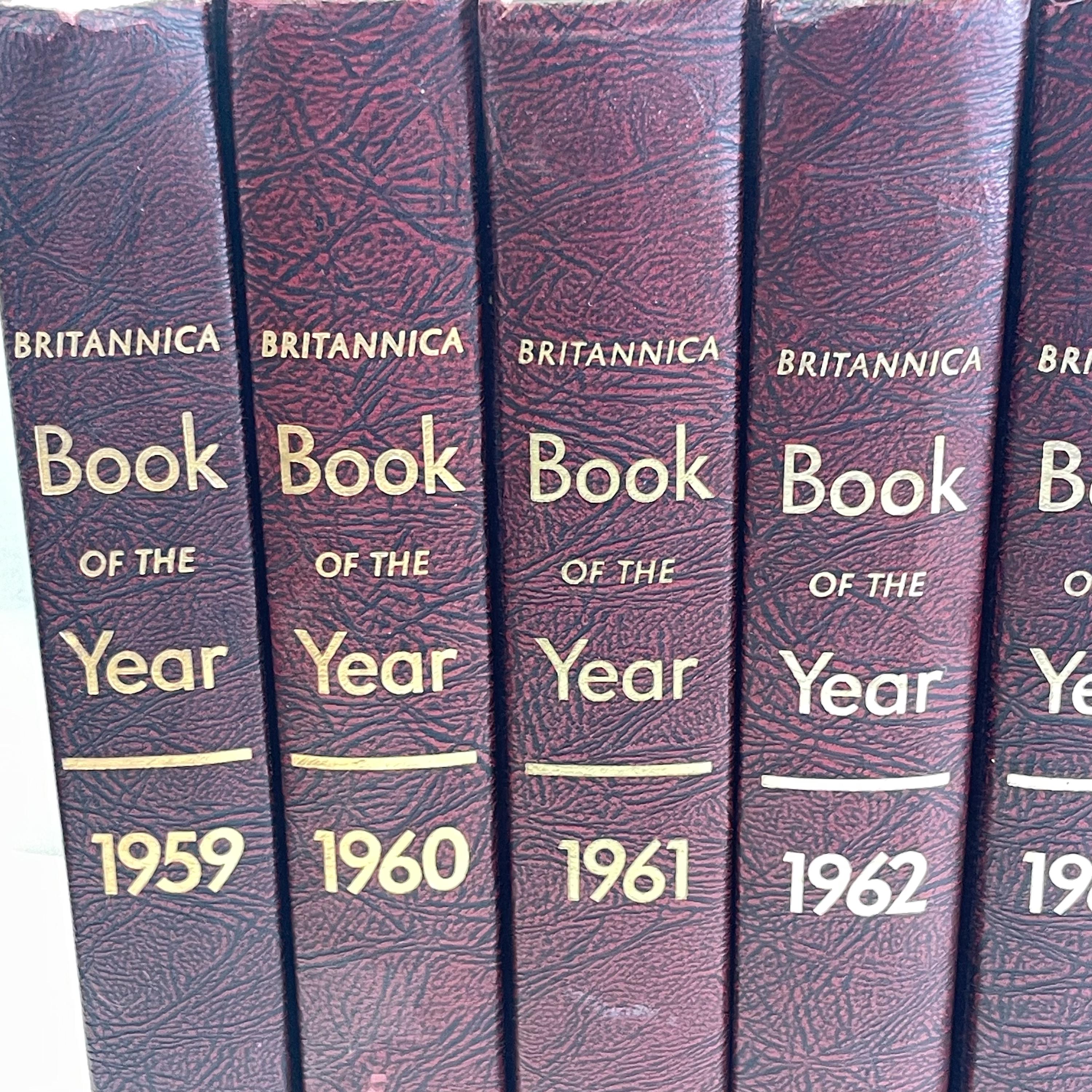 Vintage Britannica Book of the Year Set 1959-1969 Lot of 11 1960s