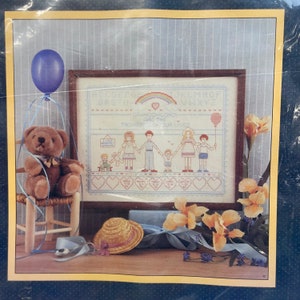 Sonnenuntergang Enkelkinder sind Schätze Kreuzstichpackung Enkelkind Vintage personalisiert