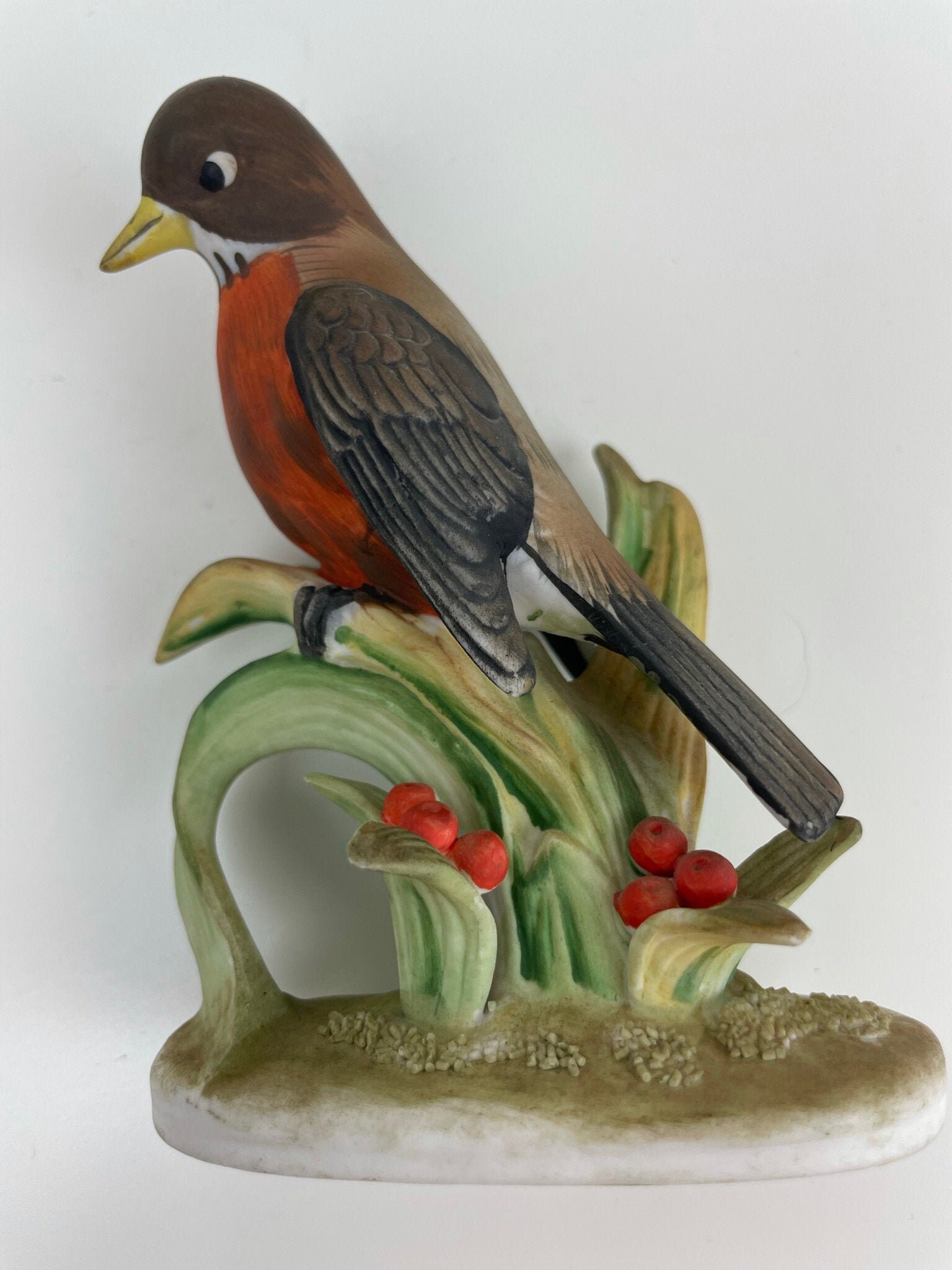 Vintage Lefton Red Robin Bird Figurine Figure Porcelain Hand Etsy