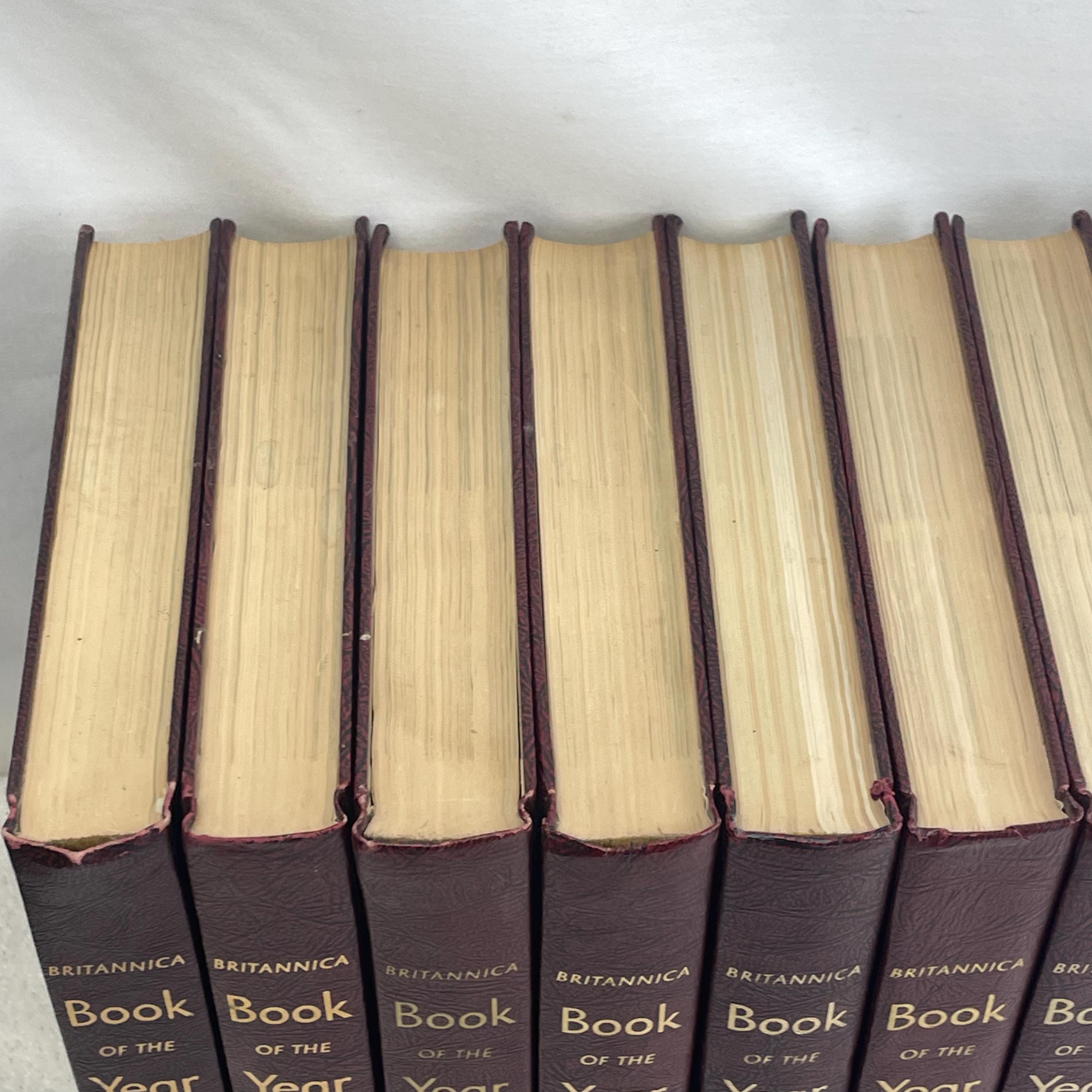 Vintage Britannica Book of the Year Set 1959-1969 Lot of 11 1960s
