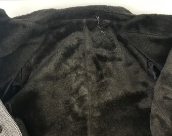 Vintage Zero King Trench Coat Jacket Mens Faux Fur Lined Vintage Zero King Trench Coat Jacket Mens Faux Fur Lined