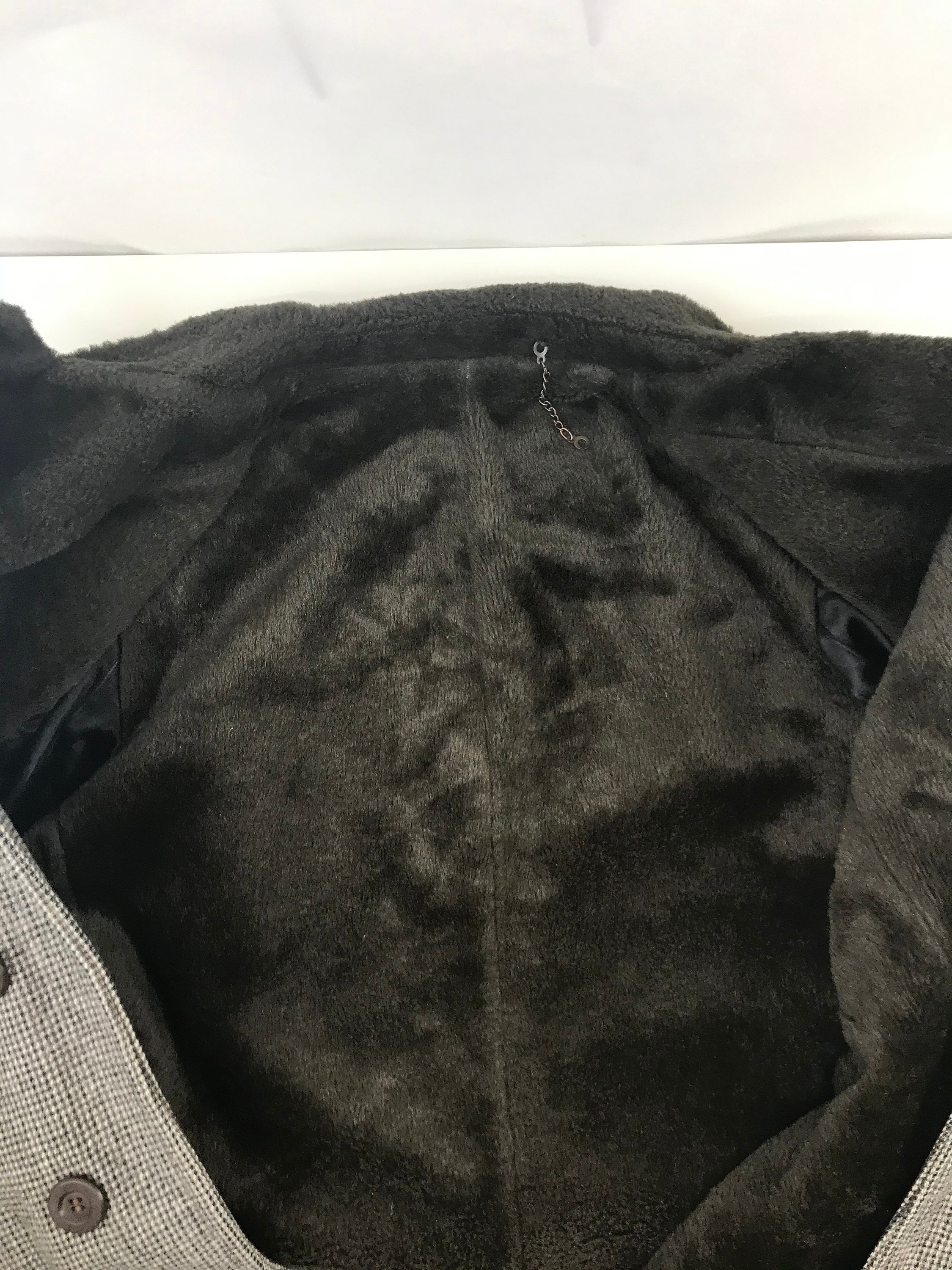 Vintage Zero King Trench Coat Jacket Mens Faux Fur Lined Wool Etsy