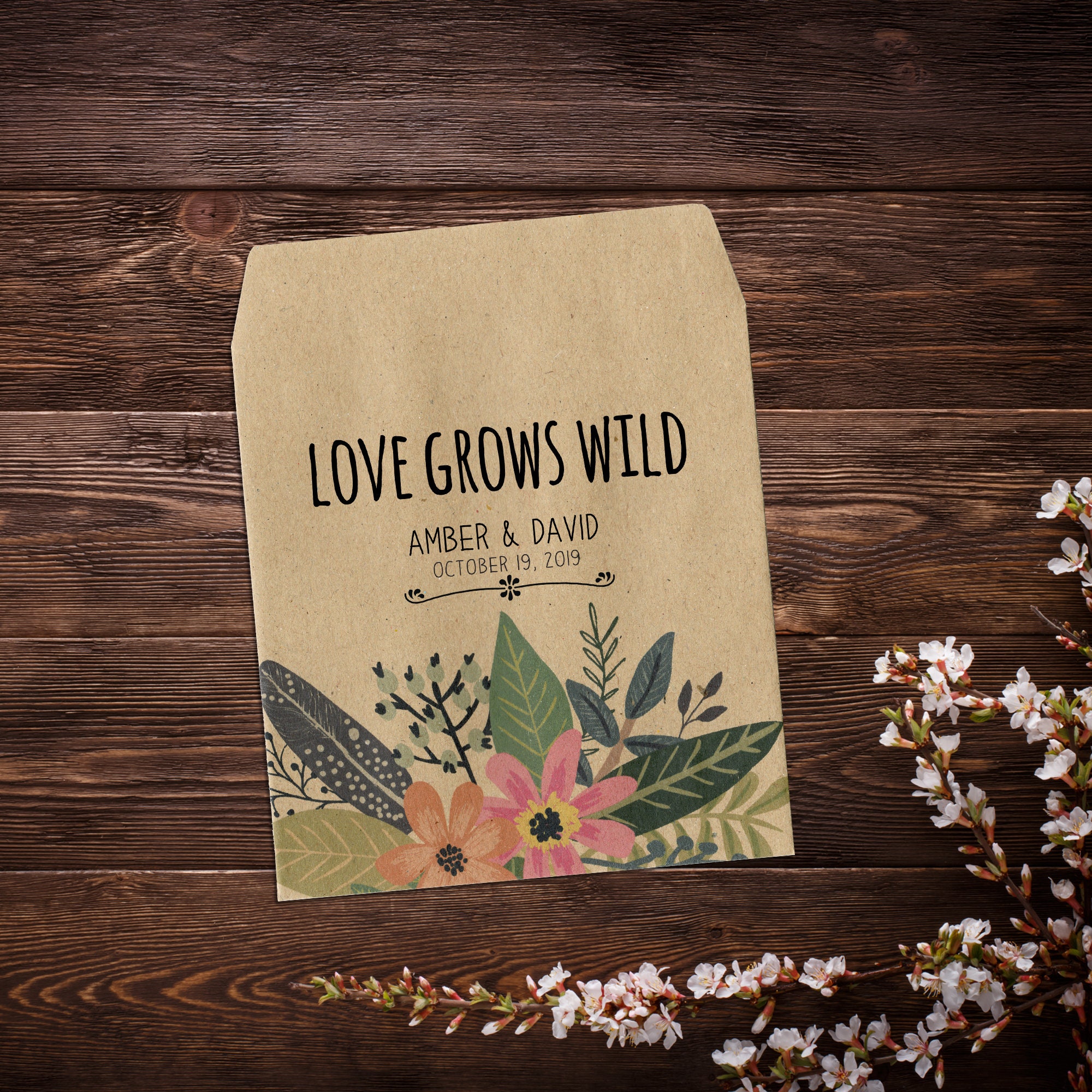 Custom Seed Packets Seed Packet Favor Garden Wedding Favor | Etsy