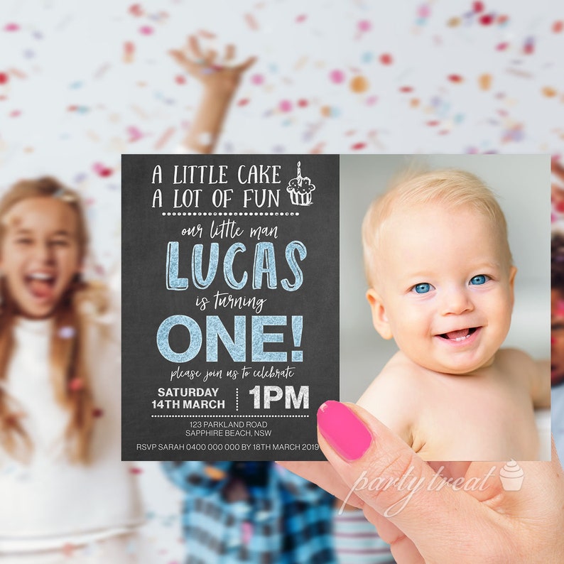 Boys 1st Birthday Invitation First Birthday Boys Invitation Etsy