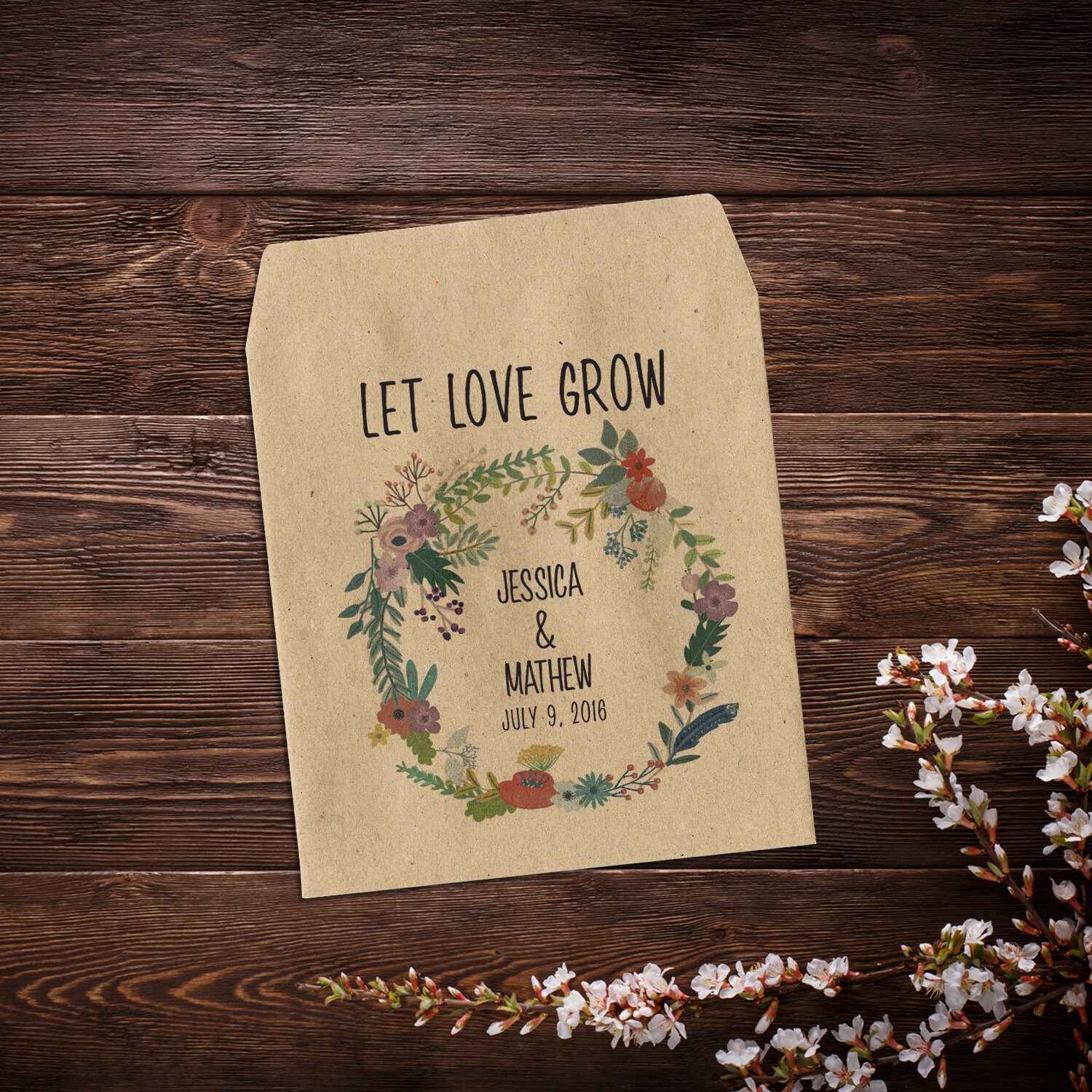 Custom Seed Packets Seed Packet Favor Seed Packets Woodland | Etsy